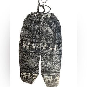 Boho elephant balloon leg pants